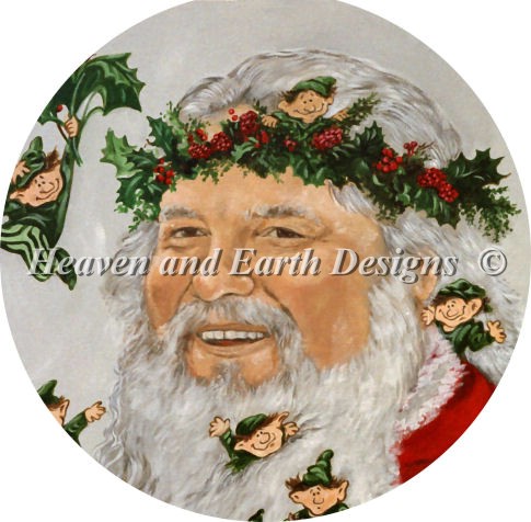 Ornament Santa and His Elves
